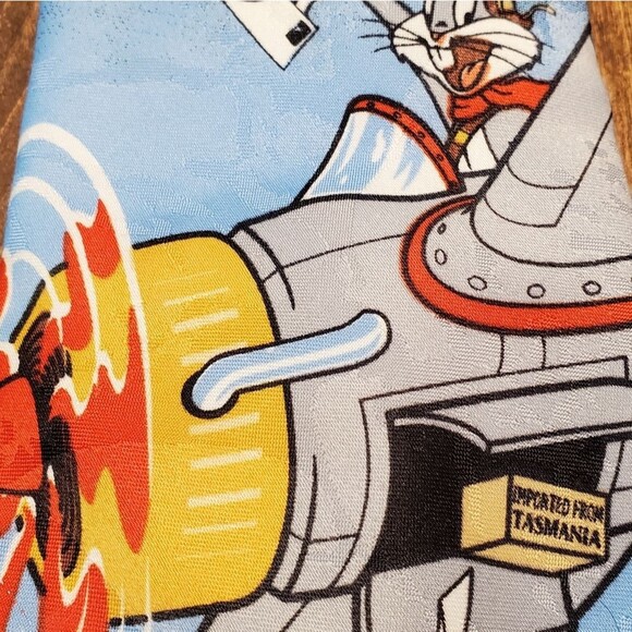 VTG Looney Tunes Bugs Bunny Stamp Collection Neck Tie 1997 - Picture 3 of 5